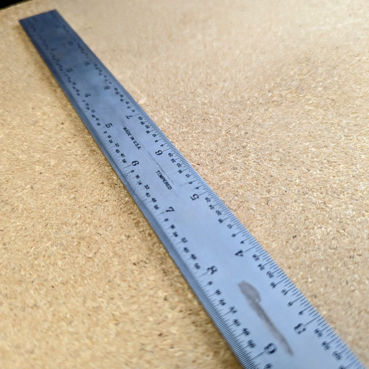 PEC 12" 16R Grooved Rule (32nds/64ths & 50ths/100ths) w/ Blemish (7185-16R)