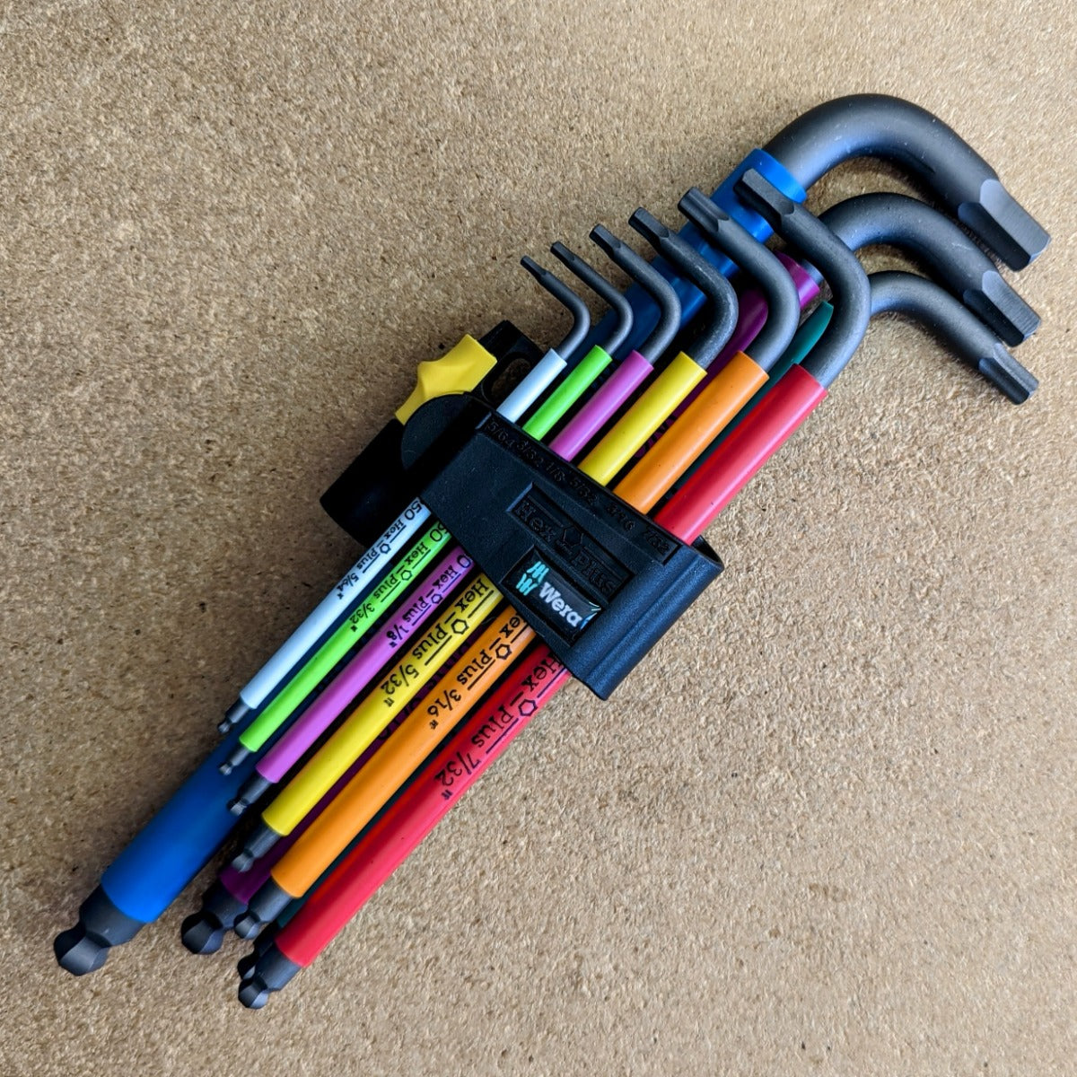 Wera 950/9 Hex-Plus Multicolour Imperial 2 BlackLaser L-key set, 9 pieces (05022640001)