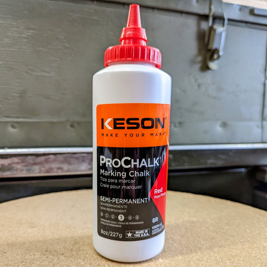 Keson 8oz Semi-Permanent Red Marking Chalk (Level 3) (8R-CHALK)