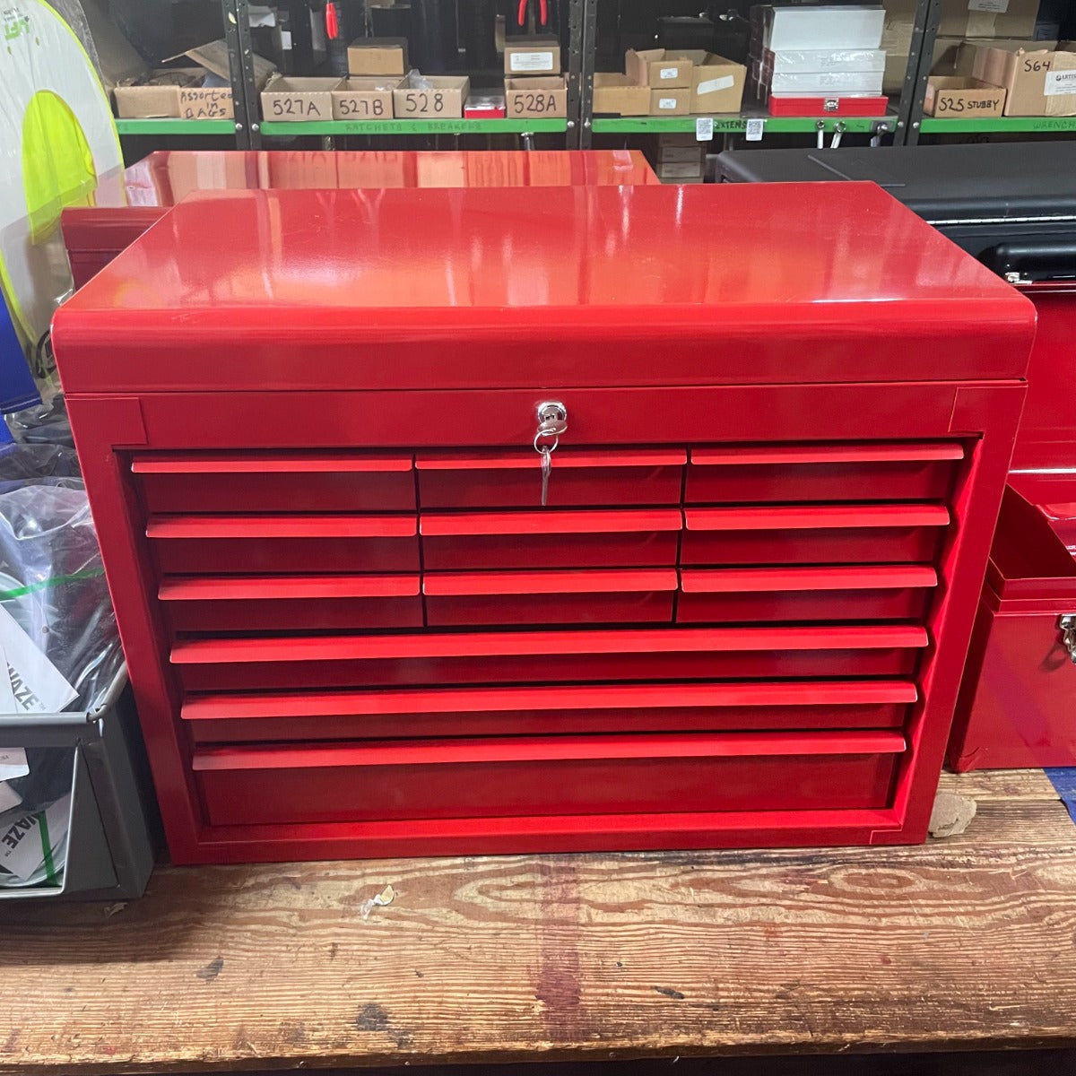 Valley 12 Drawer Red Metal Tool Box 25 3/4" x 16" x 19 1/2" (VALLEY-12)