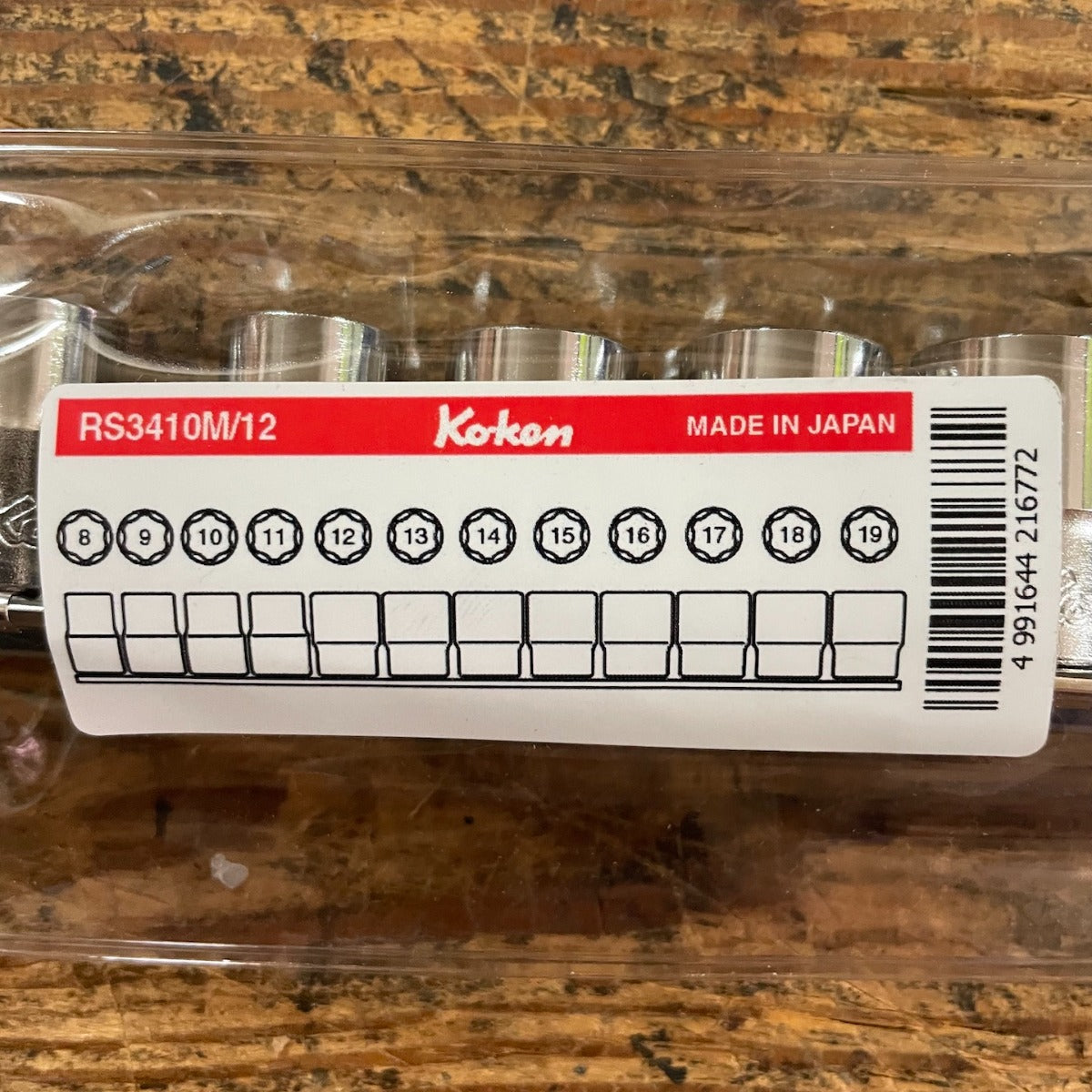 Koken 3/8" Drive 8MM-19MM Surface Drive Socket Set (RS3410M/12)