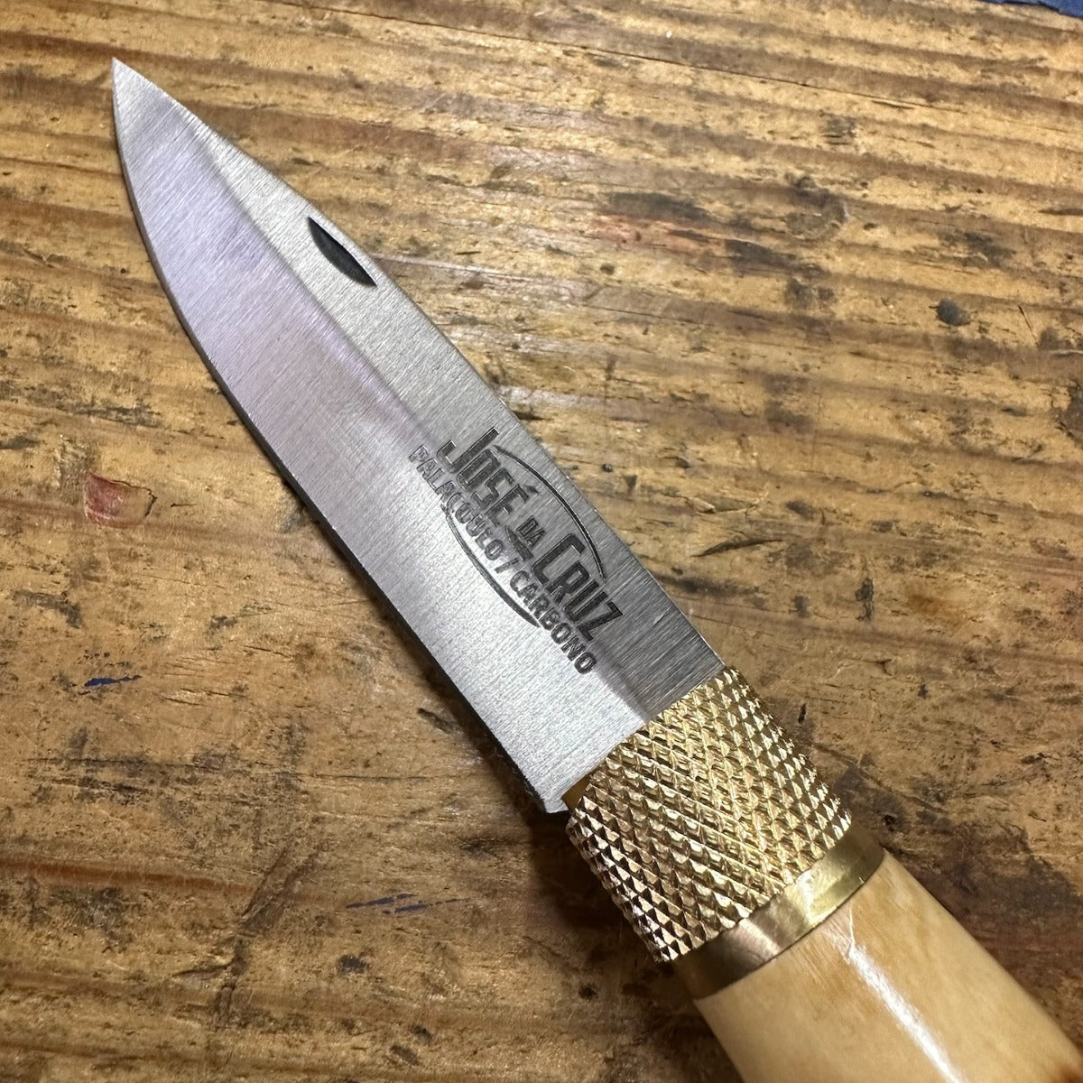Jose Da Cruz Carbon Steel Navalha Grande Rustica Variadas Knife (RST.85.B)