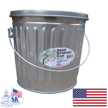 S&K Products 5 gal. metal bird seed can w/ bail handle and lid (G5BL)