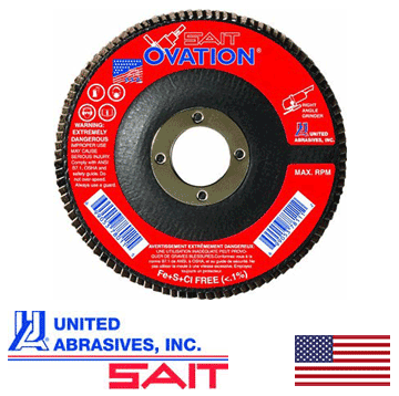 SAIT Ovation 4 1/2" Flap Disc 80 Grit (78009)