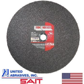United Abrasives 14" x 3/32 x 1" arbor metal cutoff wheel 24051 (24051)
