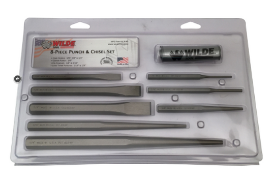 8 pc Punch and Chisel Set Wilde (K8.NP/CC)