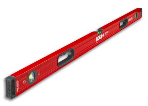 BIG Red SOLA Box-Beam 3 Focus-60 Vials 48" Magnetic Level (LSB48LM)
