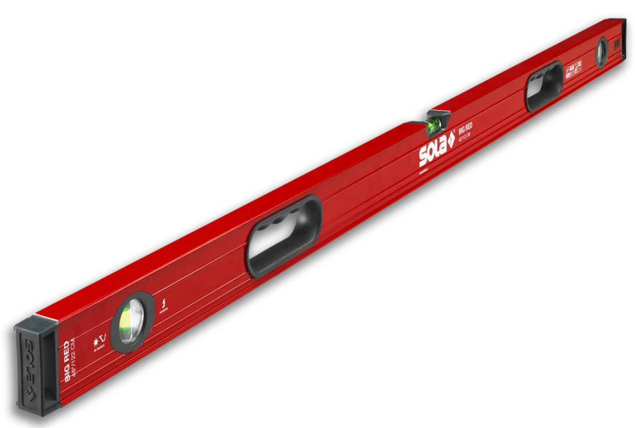 BIG Red SOLA Box-Beam 3 Focus-60 Vials 24" Level (LSB24H)