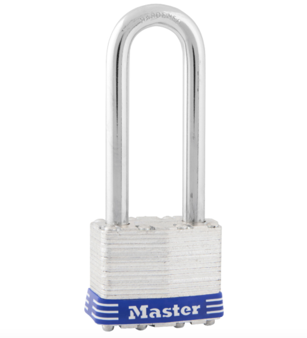MasterLock 1DLJ LAMINATED PADLOCKS 1-3/4in (44mm) Wide Laminated Steel Pin Tumbler Padlock with 2-1/2in (64mm) Shackle
