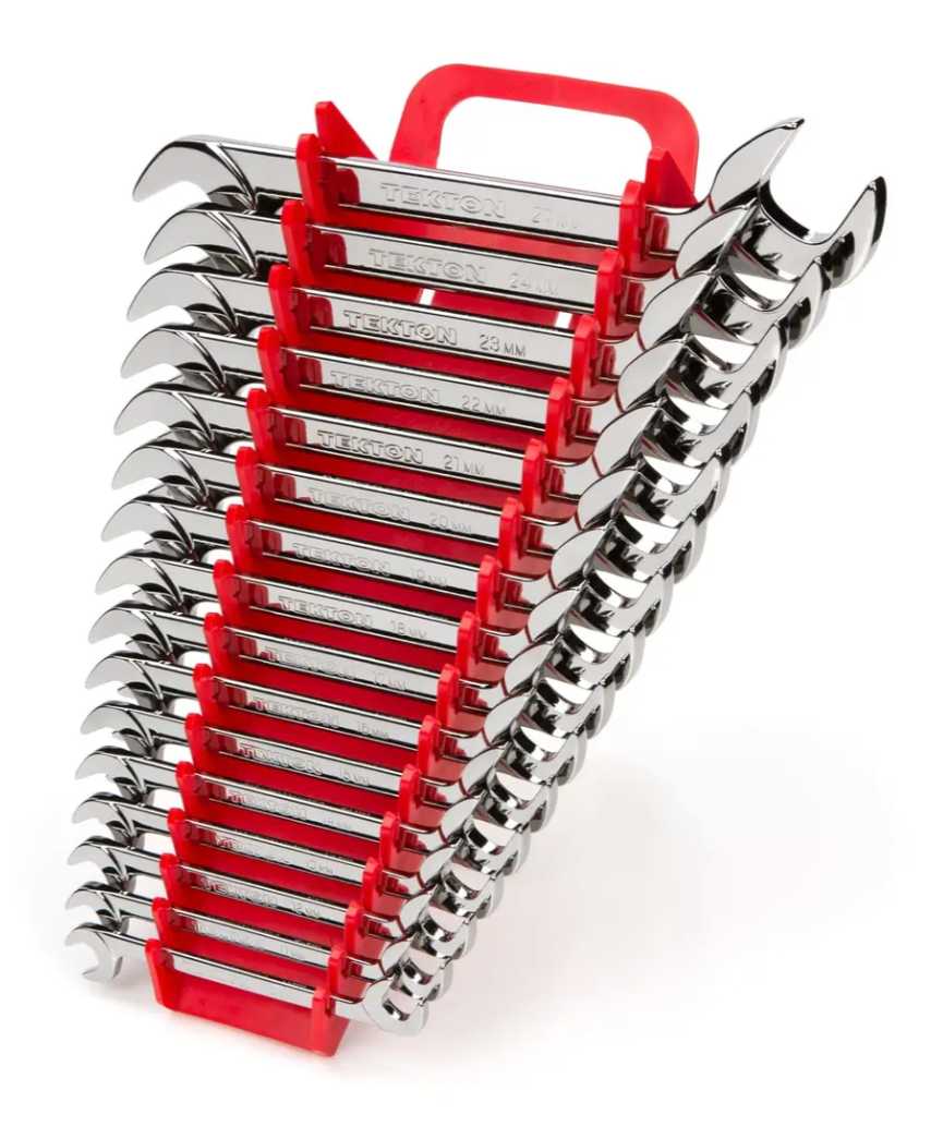 Tekton 16 PIece Angle Head Open End Wrench Set 10MM to 27MM (WAE91202)