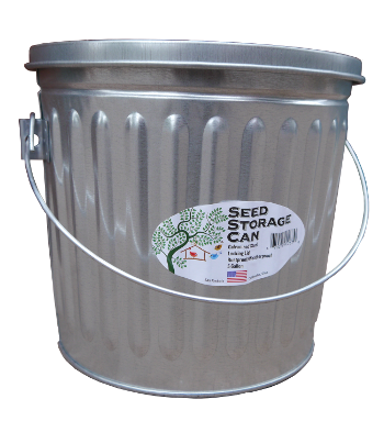 S&K Products 5 gal. metal bird seed can w/ bail handle and lid (G5BL)