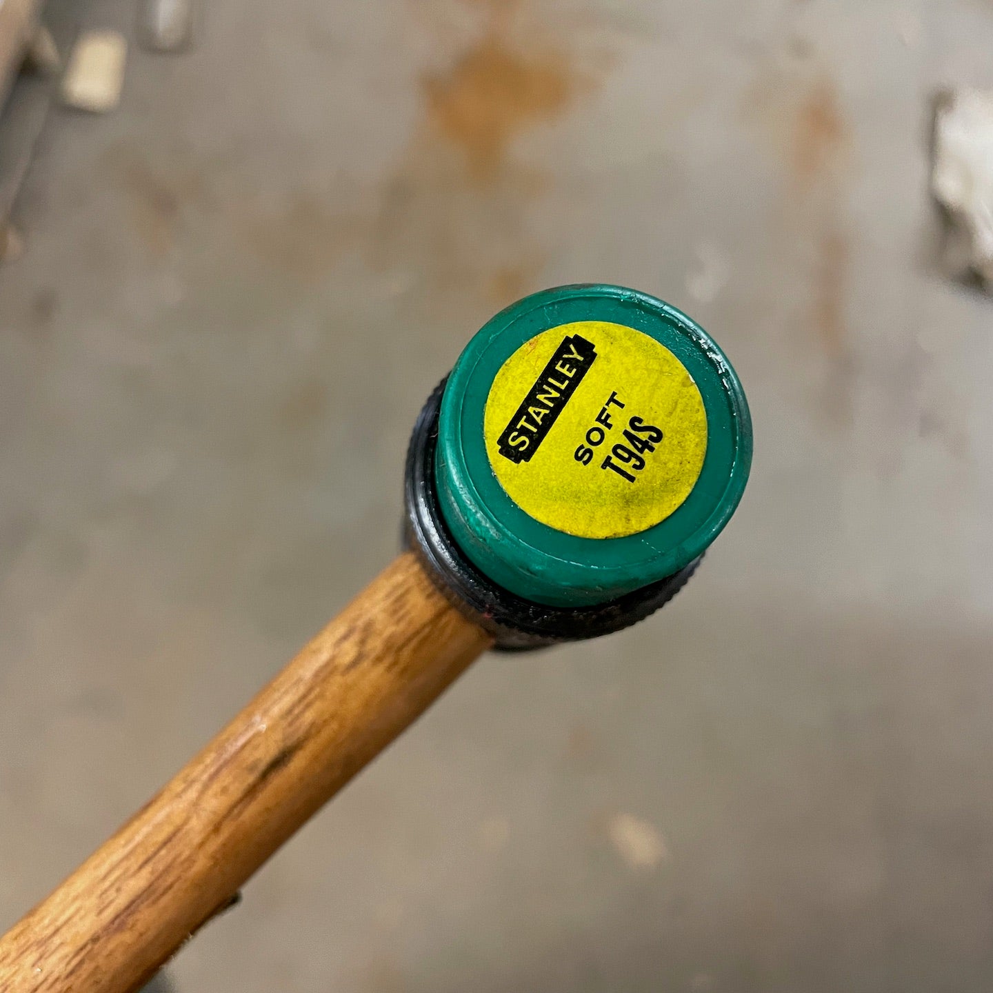 NOS Stanley No.694 Soft Face Hammer 1-1/8" Mallet 14 oz - Green