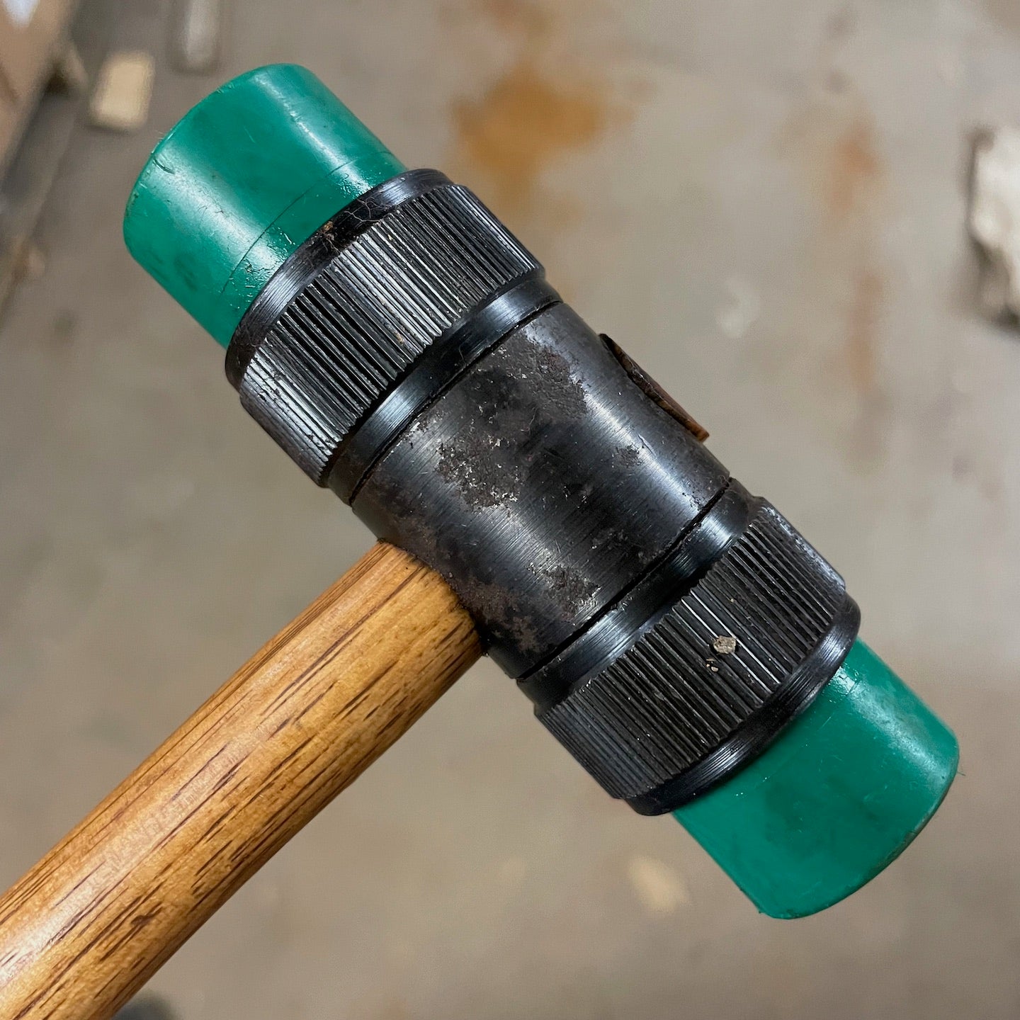 NOS Stanley No.694 Soft Face Hammer 1-1/8" Mallet 14 oz - Green