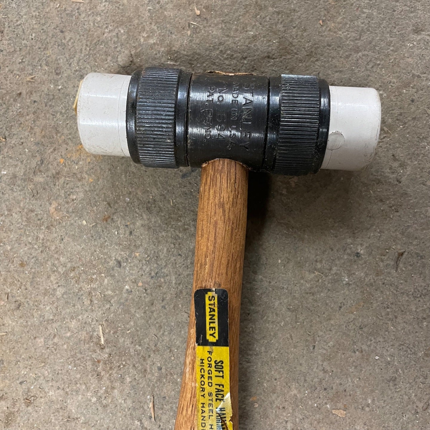 NOS Stanley No.694 Soft Face Hammer 1-1/8" Mallet 14 oz - White