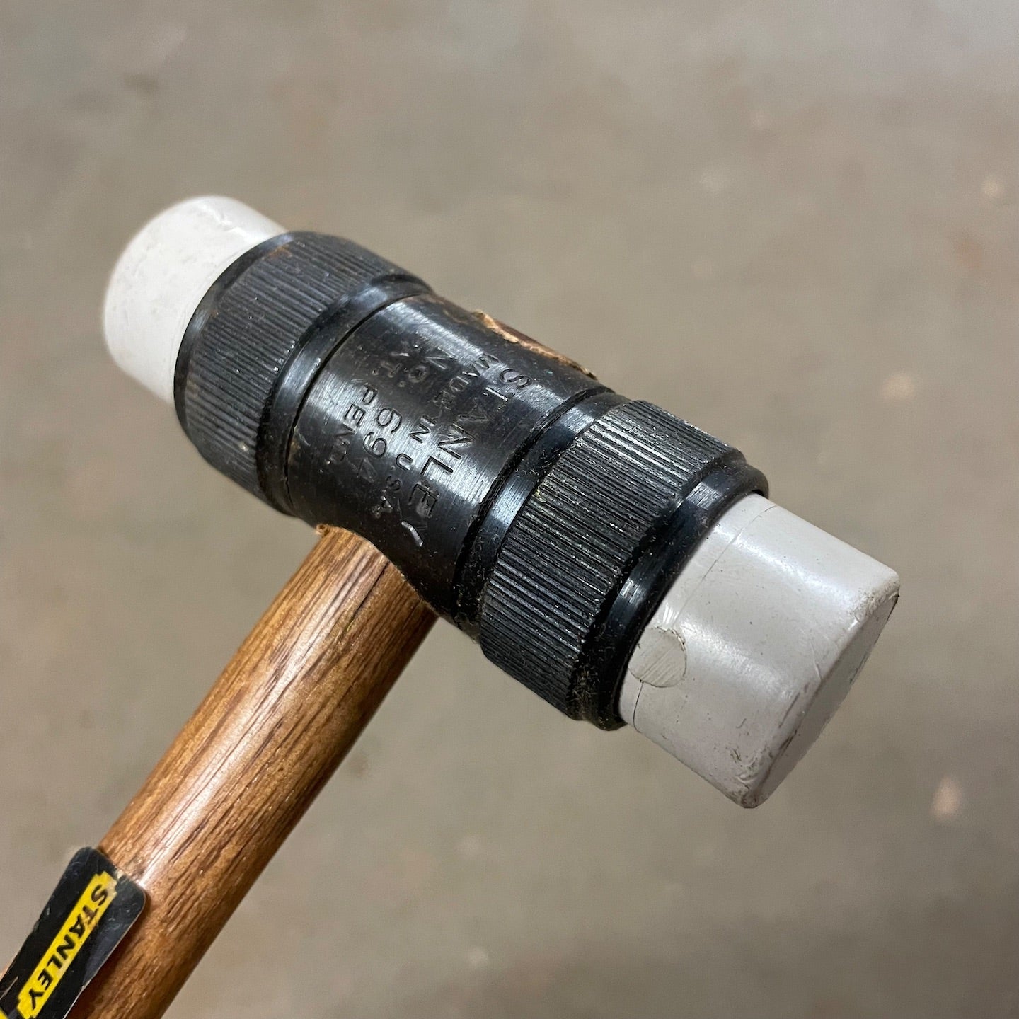 NOS Stanley No.694 Soft Face Hammer 1-1/8" Mallet 14 oz - White