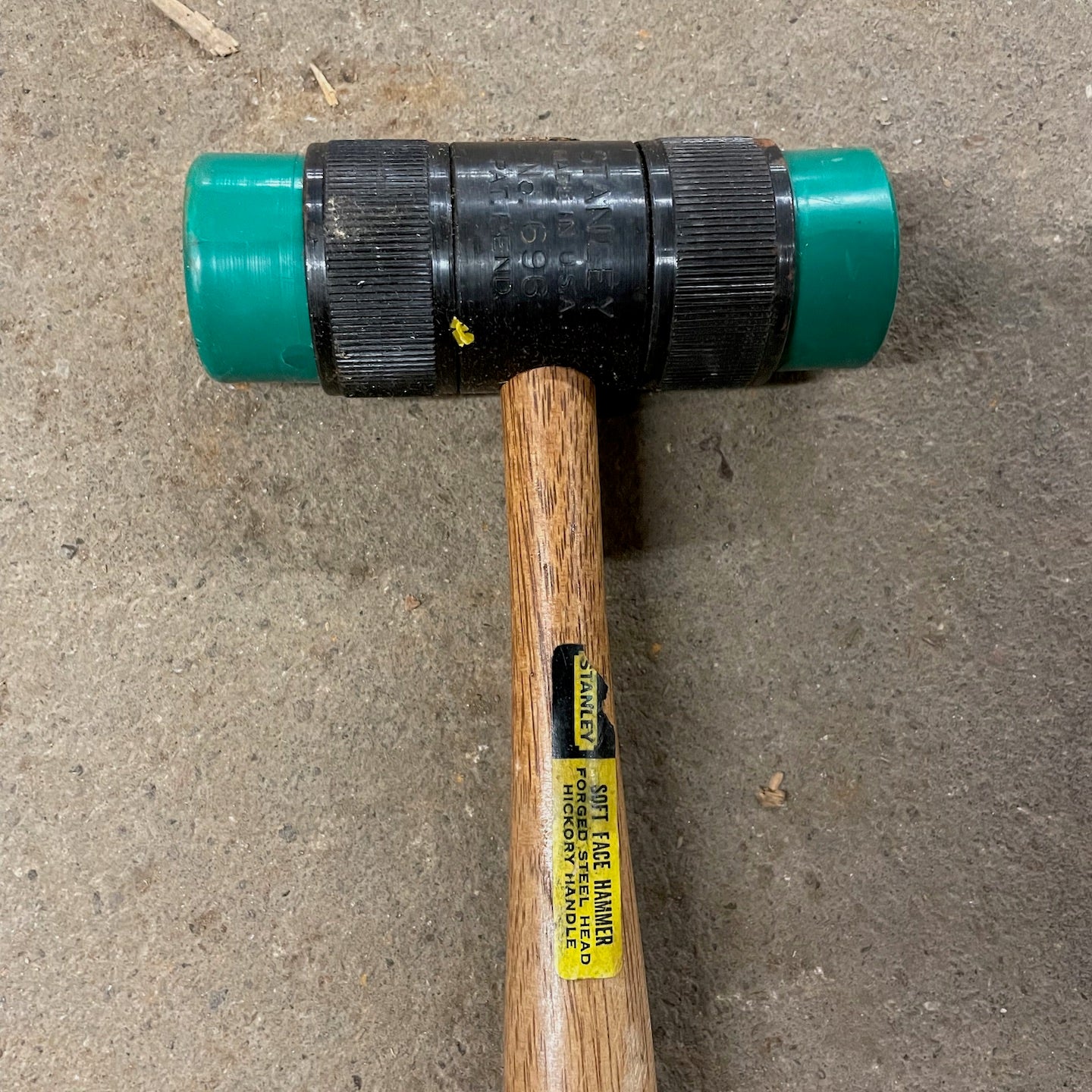 NOS Stanley No. 696 Soft Face Hammer - Green
