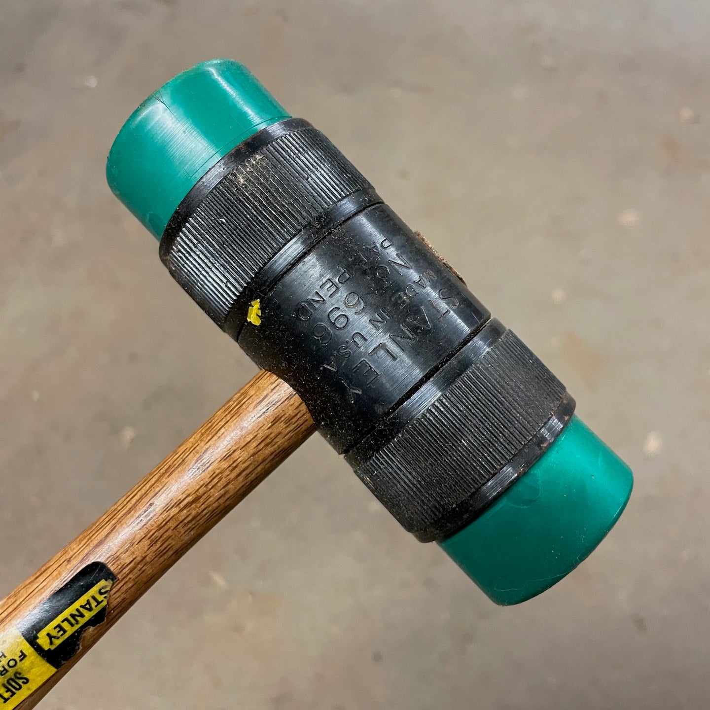 NOS Stanley No. 696 Soft Face Hammer - Green