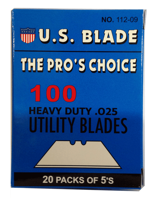 100 Pack of 2 Notch Utility Knife Blades (TE03-011)