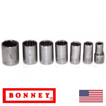 Bonney 1/4 Dr. 12 Point Socket Set (V718)