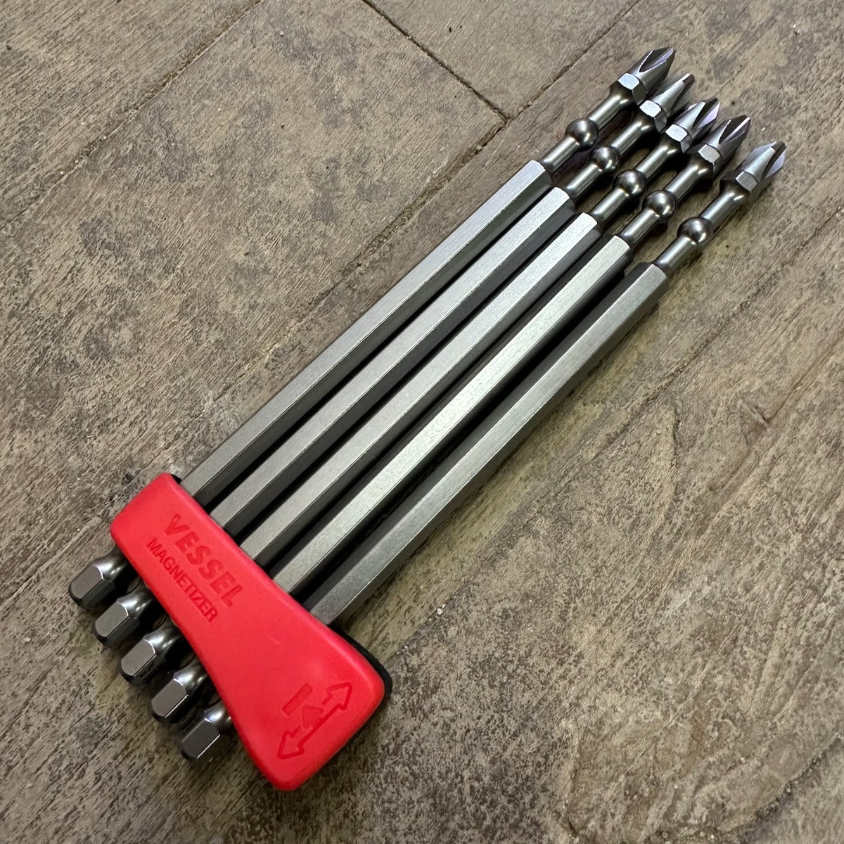 5 Pc Vessel Impact Ball 6" #2 Phillips Torsion Bits w/ Mag Charge Holder (IBMG150PH2K5)