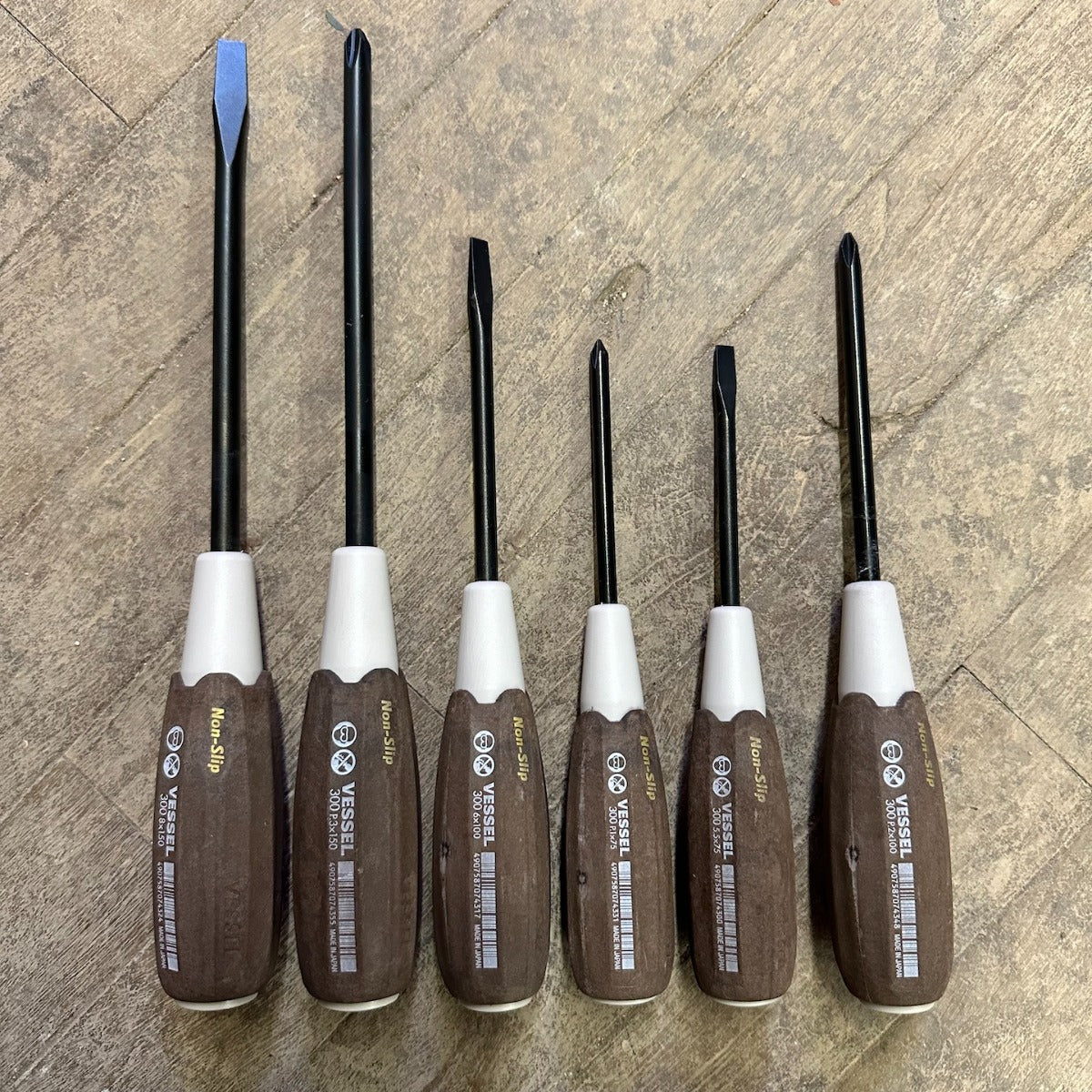 Vessel Non Slip Wood Compo 6 Piece Screwdriver Set (3006CS)