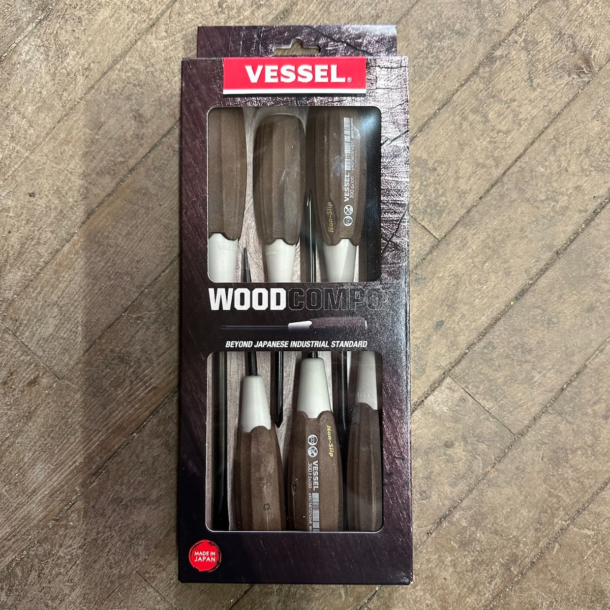 Vessel Non Slip Wood Compo 6 Piece Screwdriver Set (3006CS)