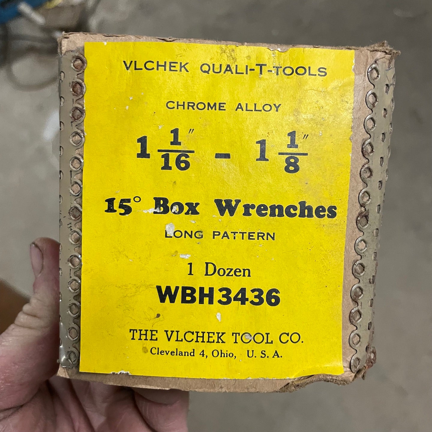 Vlchek NOS WWII Era Box End 1 1/16 x 1 1/8 Wrench – Harry J