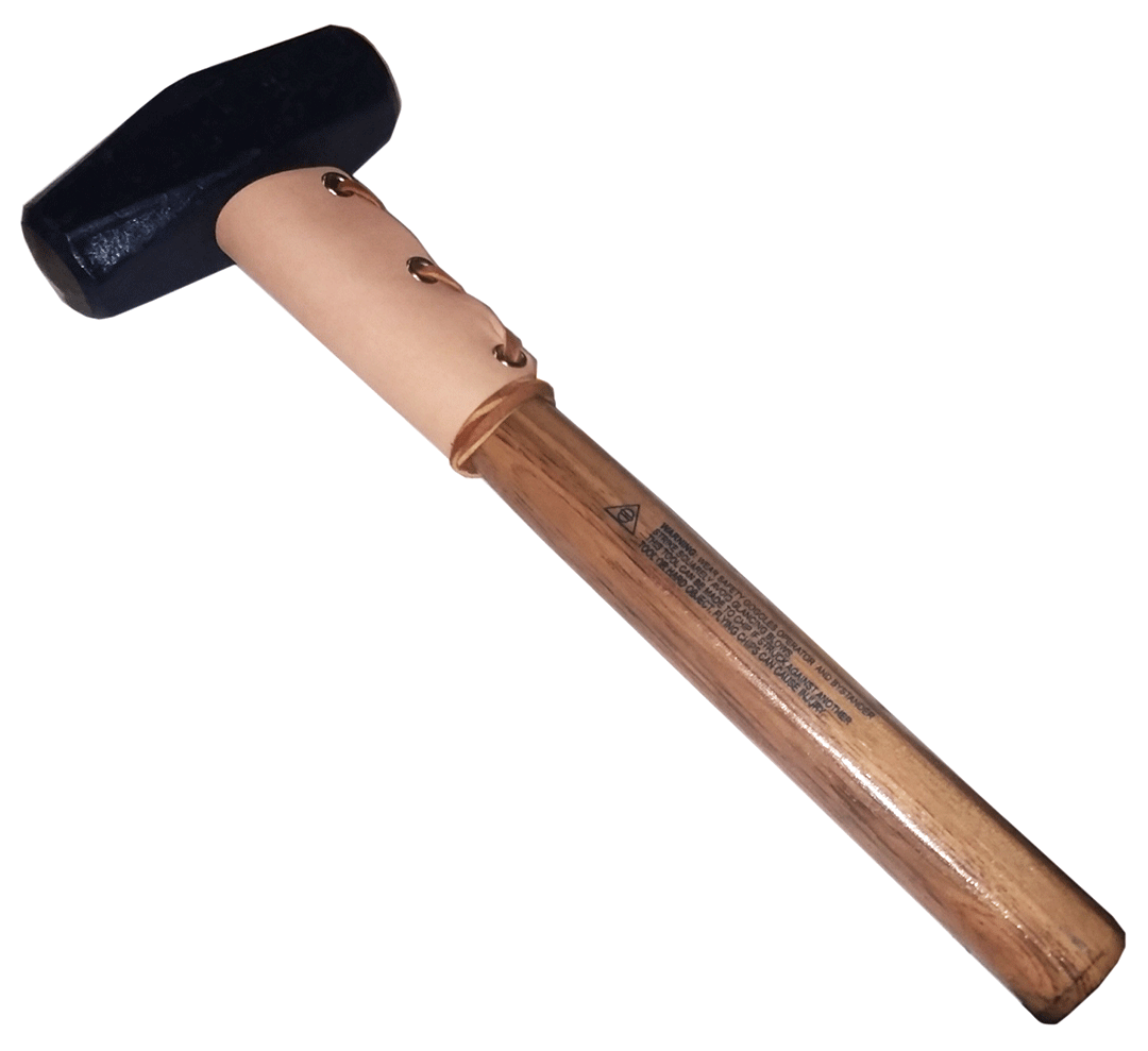 US Made Top Grain Leather Hammer & Hatchet Collar w/ Eyelets & Laces (HC1)