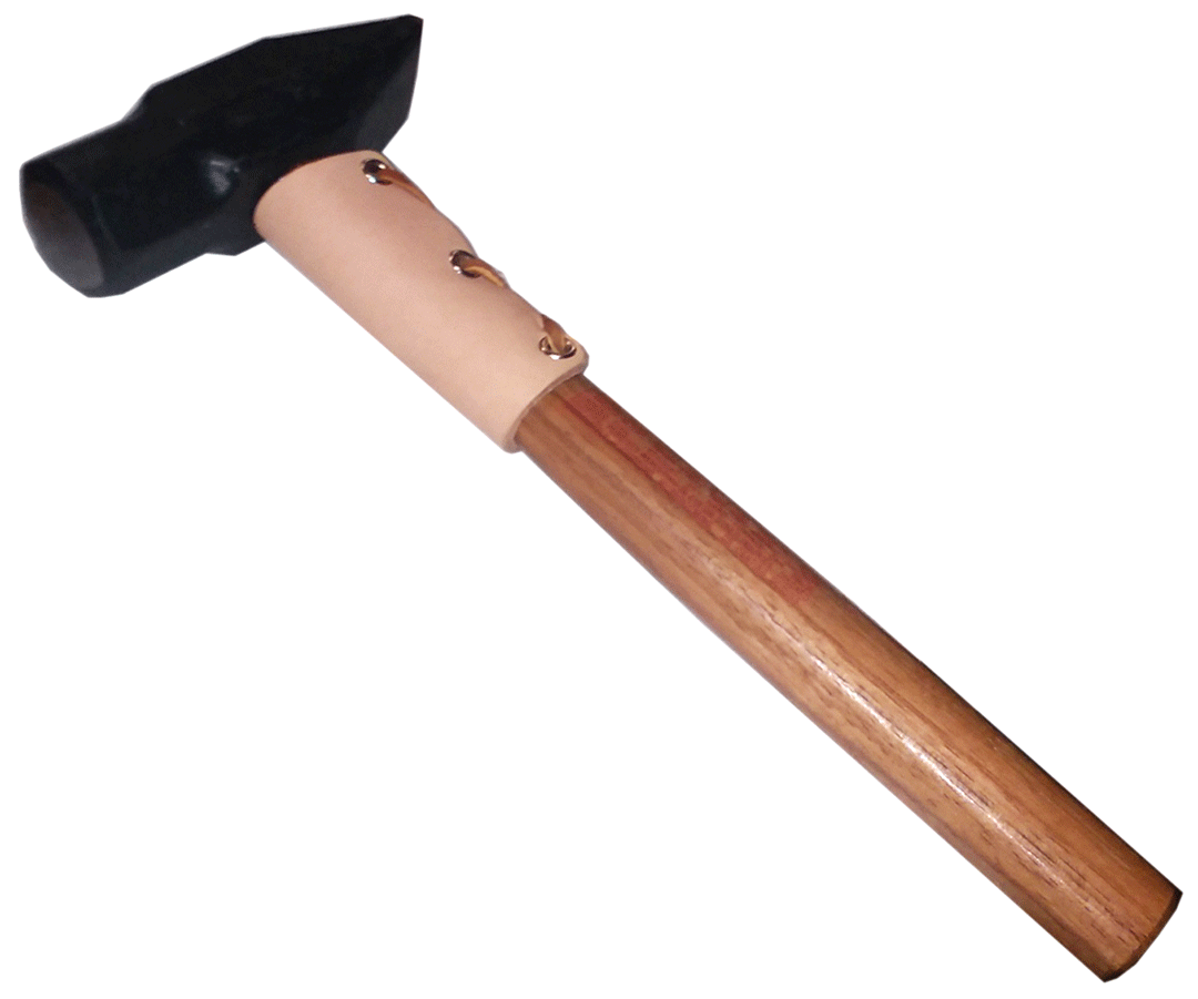 US Made Top Grain Leather Hammer & Hatchet Collar w/ Eyelets & Laces (HC1)