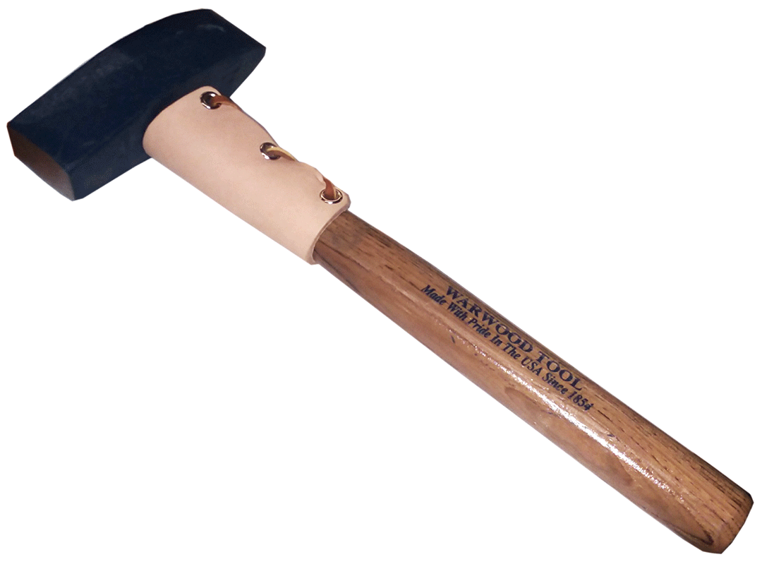 4 LB Warwood Single Face Spalling Hammer w/ Leather Collar (12911)