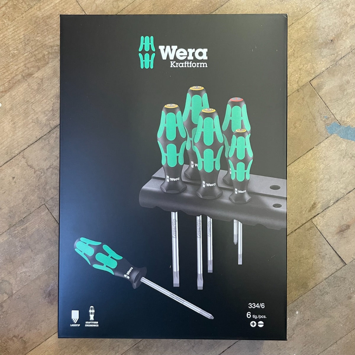 Wera Kraftform Laser Tipped 6 Piece Screwdriver Set w/ Rack (05105650001)