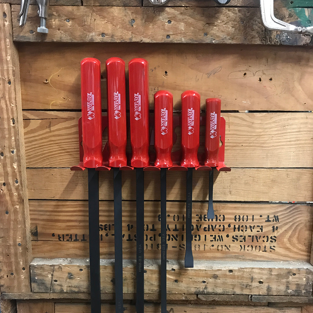 6 Piece Red Metal Pry Bar Rack for Wilde Pry Bars – Harry J. Epstein Co.