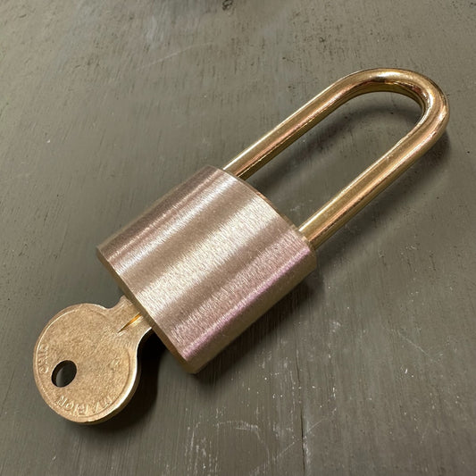 Wilson Bohannan Brass Padlock 2" Brass Shackle Clearance x 1/4" Diameter (161)