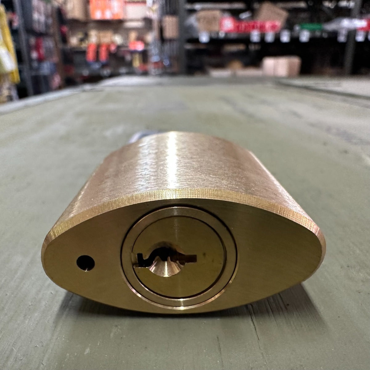 Wilson Bohannan Brass Padlock 1 1/2" Hardened Stainless Steel Shackle Clearance x 5/16" Diameter (X45)