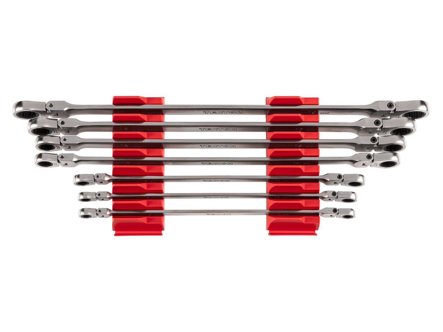 Tekton Long Metric Flex Head Ratcheting Box End Wrench Set (6-19 mm) WRB96301
