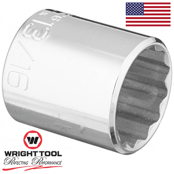 Wright Tool 3126 3/8" Drive 12 Point Standard Socket, 13/16" (3126WR)