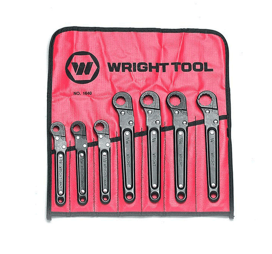 Racheting Flare Nut Wrench Set 7 Pcs. 3/8" - 3/4" (1640WR)