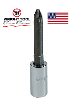 Wright #1 - 1/4" Dr. Long Phillips Screwdriver Bit & Socket (2267WR)
