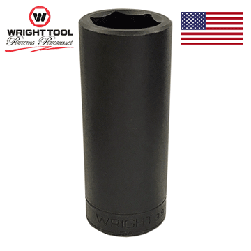 1/2" Dr. Wright 17mm 6 Pt. Deep Metric Impact Socket (49-17MMWR)