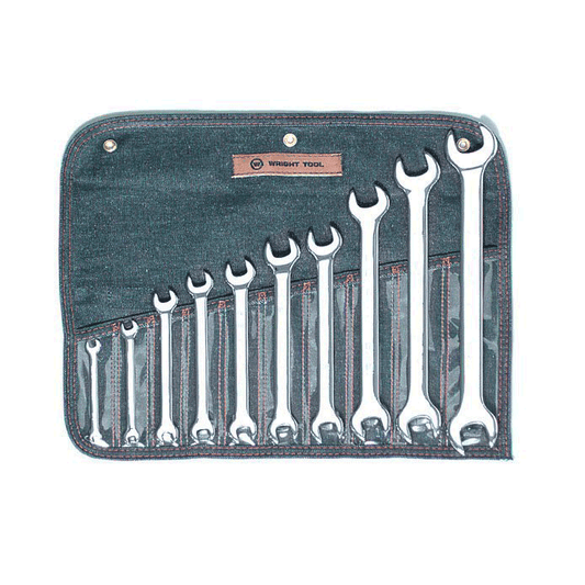 10 Piece Full Polish Open End Wrench Set 1/4" - 1/8" (739WR)