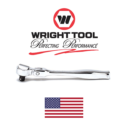 Wright 1/4" Drive Flex Head Ratchet 5-1/2" (Contour Grip) (2495WR)