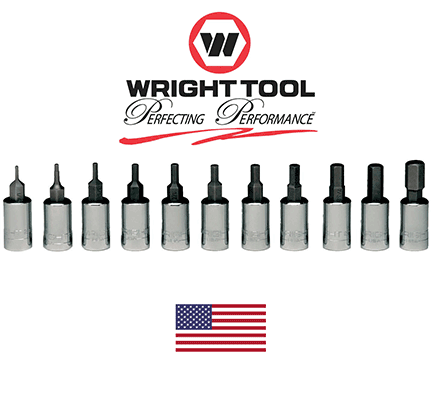 Wright 1/4" Drive 11 Piece Hex Socket Set #205 (205WR)
