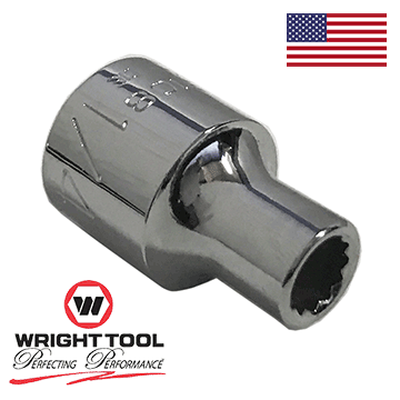 Wright Tool 1/4" - 12 Point 3/8" Drive Standard Socket #3108 (3108WR)