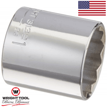 Wright Tool 3132 13/8" Drive 12 Point Standard Socket, 1" (3132WR)