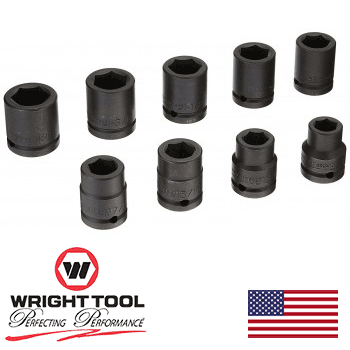 3/4" Drive 9 Piece Wright #609 Standard Impact Socket Set 3/4-1-1/4" (609WR)