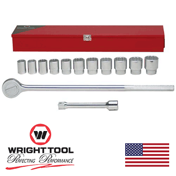 3/4" Drive Wright Tool 13 Piece Socket Set #614 (614WR)