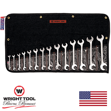 14 Piece Open End Double Angle 15 & 60 Degrees Wrench Set (733WR)