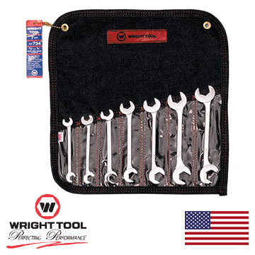 7 Piece Open End Double Angle 15 & 60 Degrees Wrench Set (734WR)