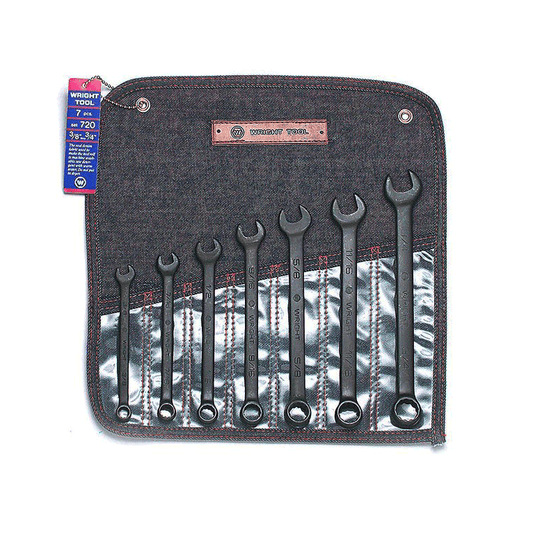 7 Piece 12 Point Black Combination Wrench Set (720WR)