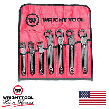 Racheting Flare Nut Wrench Set 7 Pcs. 3/8" - 3/4" (1640WR)